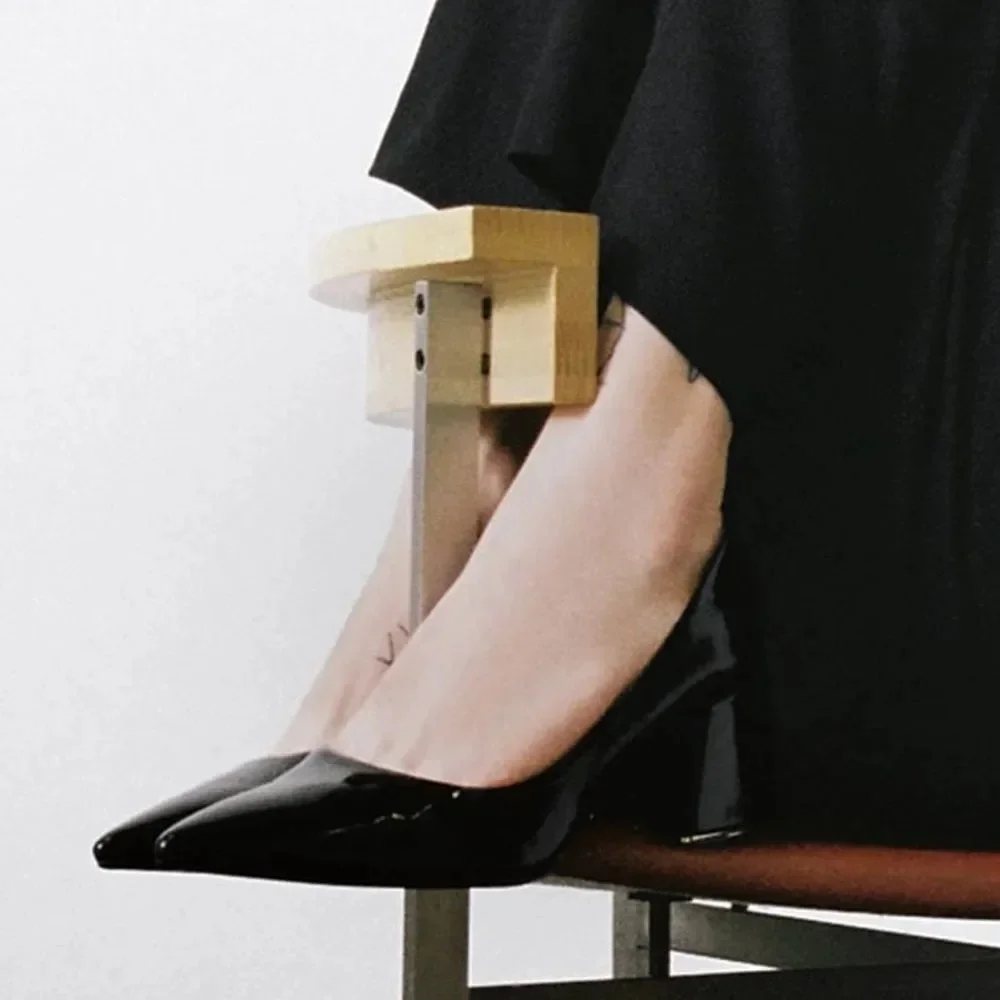 ZARA PATENT FINISH WIDE HEEL SHOES